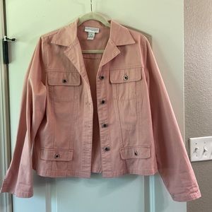 NWOT Ladies Size 14 Jean Jacket. Pink.